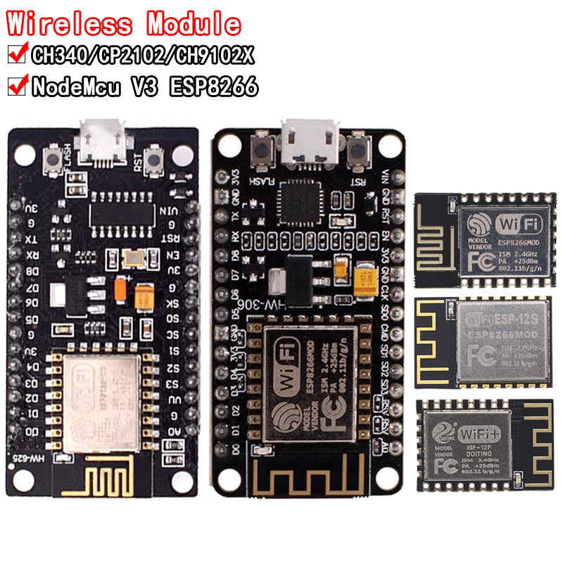 Esp8266 Nodemcu Board - Draadloze Module CH340/CP2102/CH9102X NodeMcu V3 V2