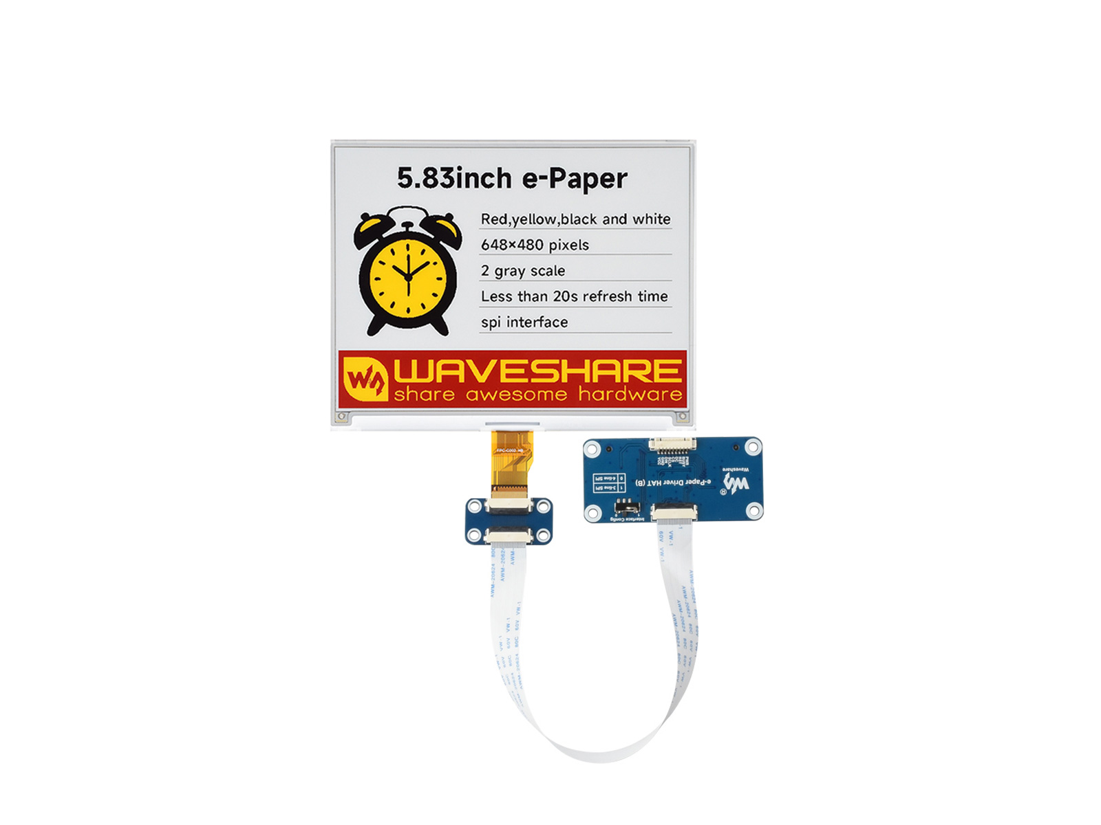 Waveshare 5,83 inch E-Paper Di - Display Epaper 2.9 recensie en prijs